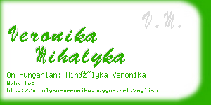 veronika mihalyka business card